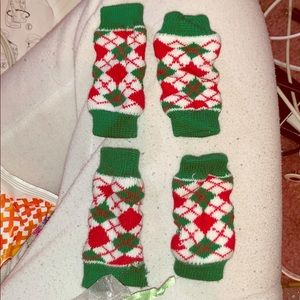 Pet (dog) leg warmer golf/ Christmas socks